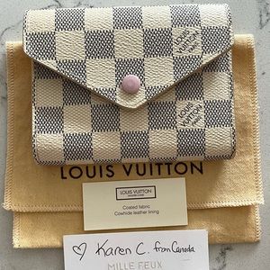 💯 Auth Louis Vuitton Damier Azur Victorine wallet